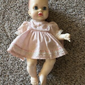 Vintage Betsy Wetsy Doll with Lace Dress